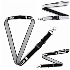 Custom reflective strip work ID lanyard nylon neck strap