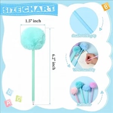 Cute Fluffy Pompom Metal Ballpoint Pen