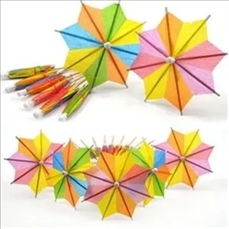 Decorative Cocktail Umbrella Toothpicks
