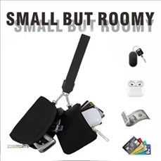 Double Pocket Coin Purse Nylon Customizable Wrist Wristlet