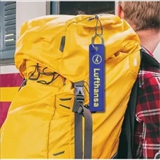 Double sided embroidered keychain