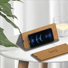 Eco-friendly Cork mouse pad with wireless charger foldable