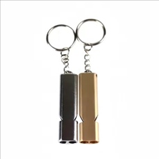 Flat Aluminum Dual Frequency Survival Whistle