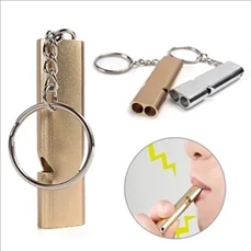 Flat Aluminum Dual Frequency Survival Whistle
