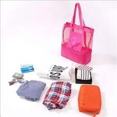 Foldable Beach Double Layer Mesh Tote Bag
