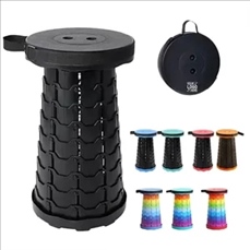 Foldable Telescoping Stool Retractable Collapsible Camping S