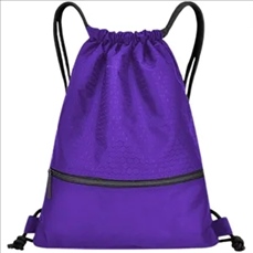 Football Shape Fabric Drawstring with Zipper