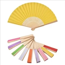 Full Color Folding Paper Fan with Bamboo Handle