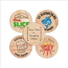 Full Color Printed Wood Game Token 1.5" - Wooden Nickel