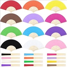 Full-color Folding Bamboo Paper Hand Fan