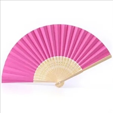 Full-color Folding Bamboo Paper Hand Fan
