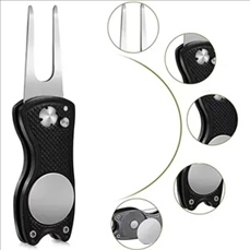 Golf Divot Repair Tool Foldable Switchblade