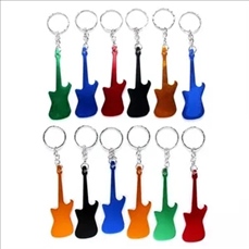 Guitar Shaped Bottle Opener Keychain