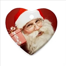 Heart Shape Ceramic Christmas Ornament
