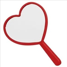 Heart-Shaped Handheld Mirror
