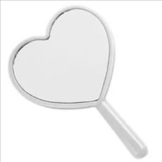 Heart-Shaped Handheld Mirror