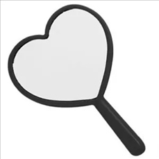 Heart-Shaped Handheld Mirror