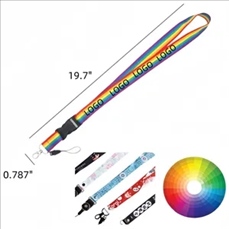 ID Card Rainbow Lanyard