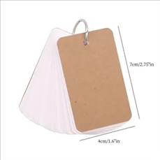 Kraft Index Cards with Binder Ring