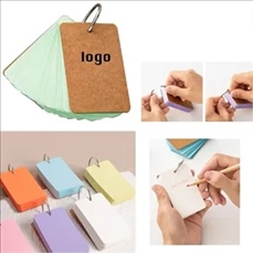 Kraft Index Cards with Binder Ring