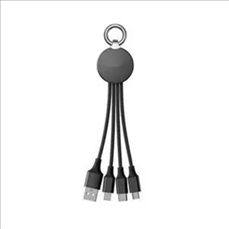 LED Light Up 3 in 1 Charging Cable with Keychain