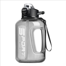 Large Sports Plastic Straw Water Bottle