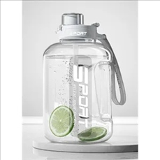 Large Sports Plastic Straw Water Bottle