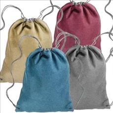 Linen Cromwell Drawstring Backpacks