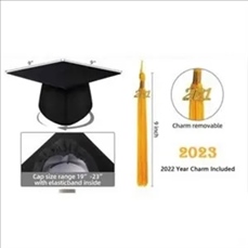 Matte Graduation Gown Cap Tassel Set