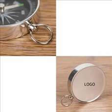 Metal Aluminum Alloy Compass with Keychain