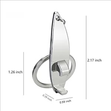 Metal Surf Board Bottle Opener Keychain
