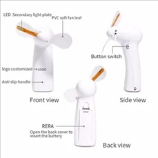 Mini Flash Message Fan with LED