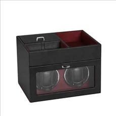 Multi-Function 2-Slot Watch Winder Jewelry Storage Box