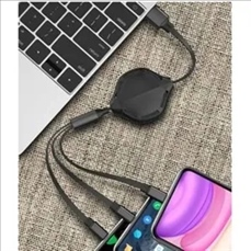 Multi USB Charging Cable Retractable 3in1 Universal Charger