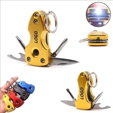 Multi Usage Knife Opener Screwdriver With Flashlight
