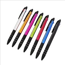 Multicolor Refill Click Action Stylus Pen