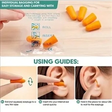 Noise-isolating earplugs in box