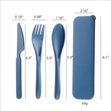 Outdoor camping reusable tableware set