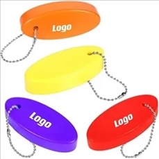 Oval PU Float Keychain