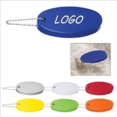 Oval PU Float Keychain