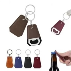 PU Bottle Opener with Key Chain