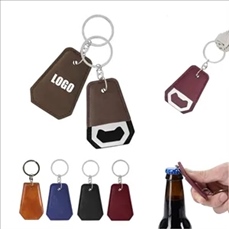 PU Bottle Opener with Key Chain