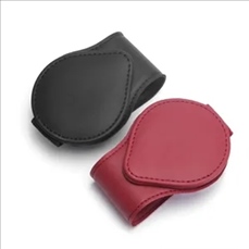 PU Leather Car Sunglasses Holder Clip