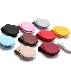 PU Leather Car Sunglasses Holder Clip