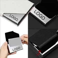 PU Leather Flap Magnetic Business Card Holder
