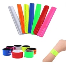 PVC Reflective Slap Bracelet Wristband