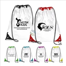 PVC drawstring bag waterproof transparent portable travel