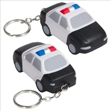 Police Car Shaped Stress Reliever With Key Chain