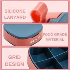 Portable 4-Compartment Pill Box