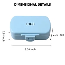 Portable 6-Compartment Medicine Box